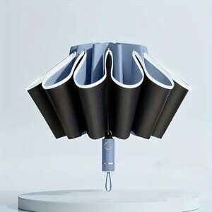 NEW Inverted Automatic Windprof Umbrella Blue Color